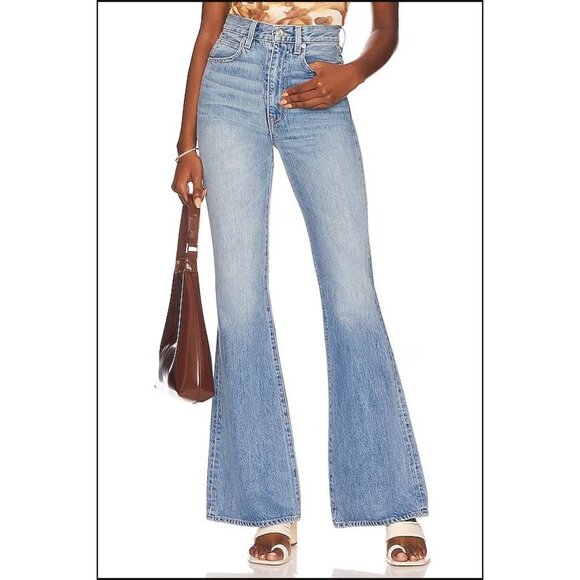 SLVRLAKE Pants - 🆕 SLVRLAKE Indiana High Rise Super Flared Leg Jeans Monday Blue Sz 30